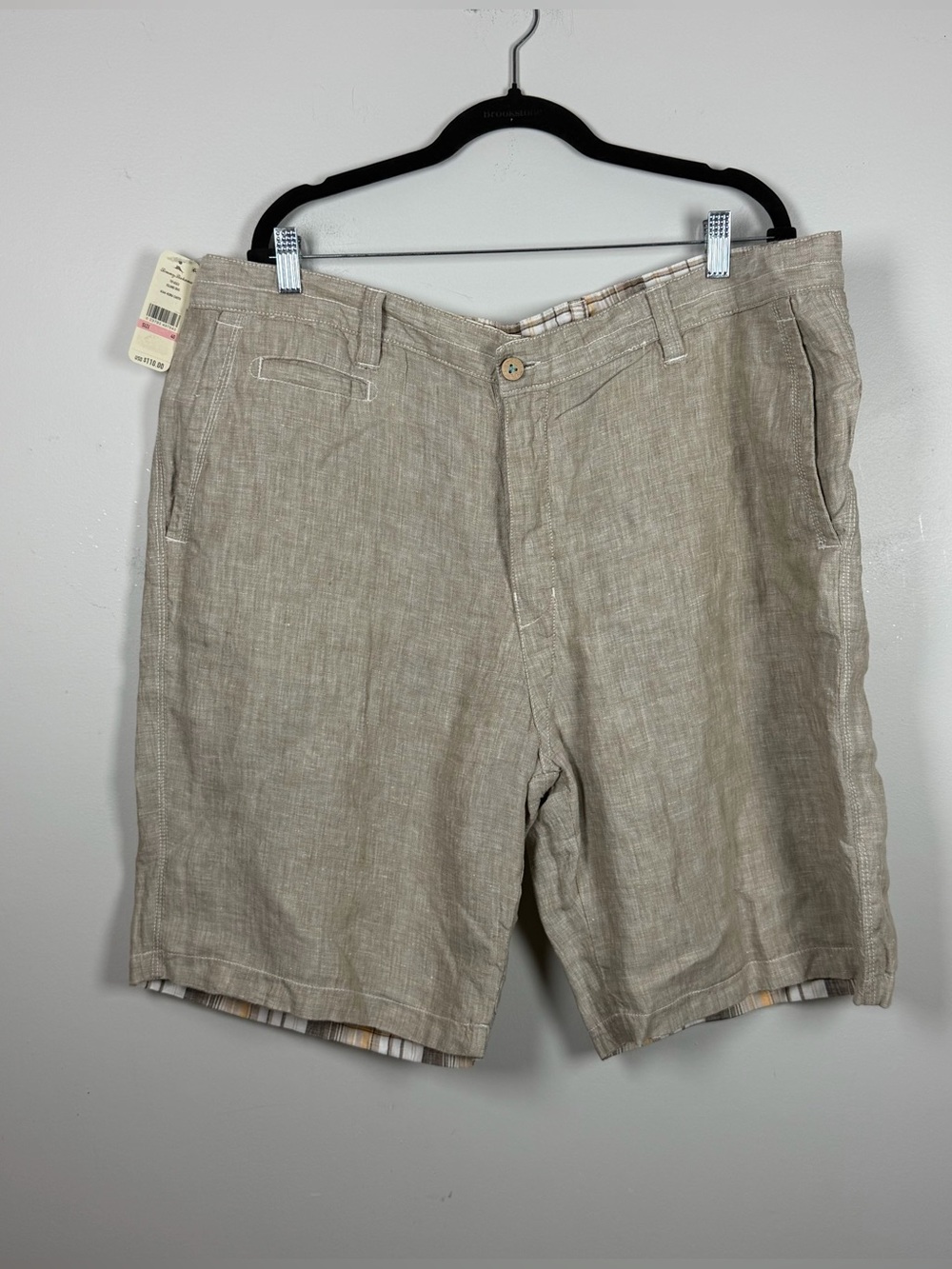 NWT Tommy Bahama Island Duo Reversible Linen Shorts Mens 40 Kona Earth Coastal